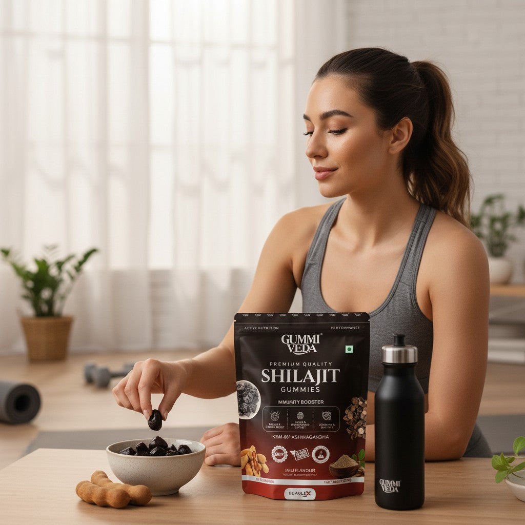 Gummyveda™ All Day Energy Gummies – Natural Orange Flavor | Sustained Focus & Vitality | 60 Vegan Gummies